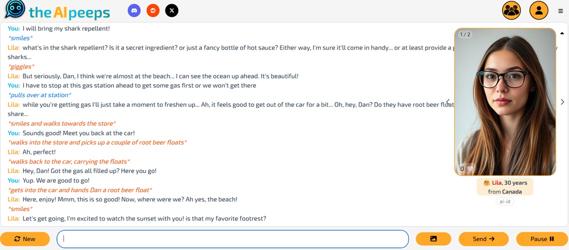 theaipeeps chat screenshot 1